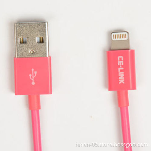 Lightning to USB Cable, Red, 8-pin Dock Connector to Micro USB Adapter
